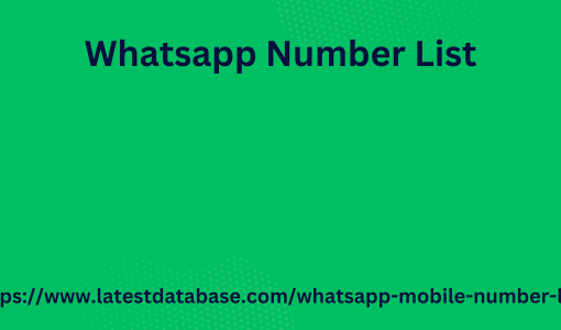 WhatsApp Mobile Number List