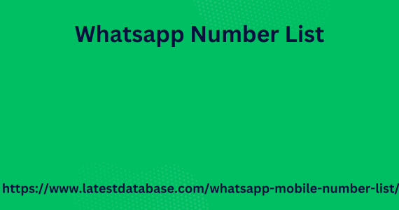 WhatsApp Mobile Number List